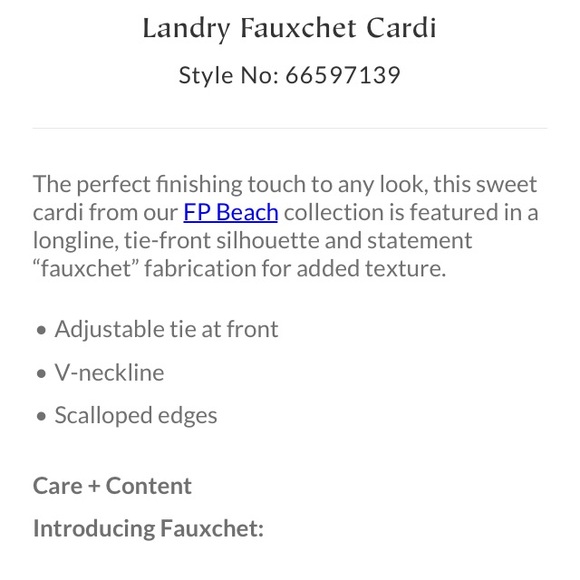 Free People Landry Faux-chet Cardi - Picture 2 of 2